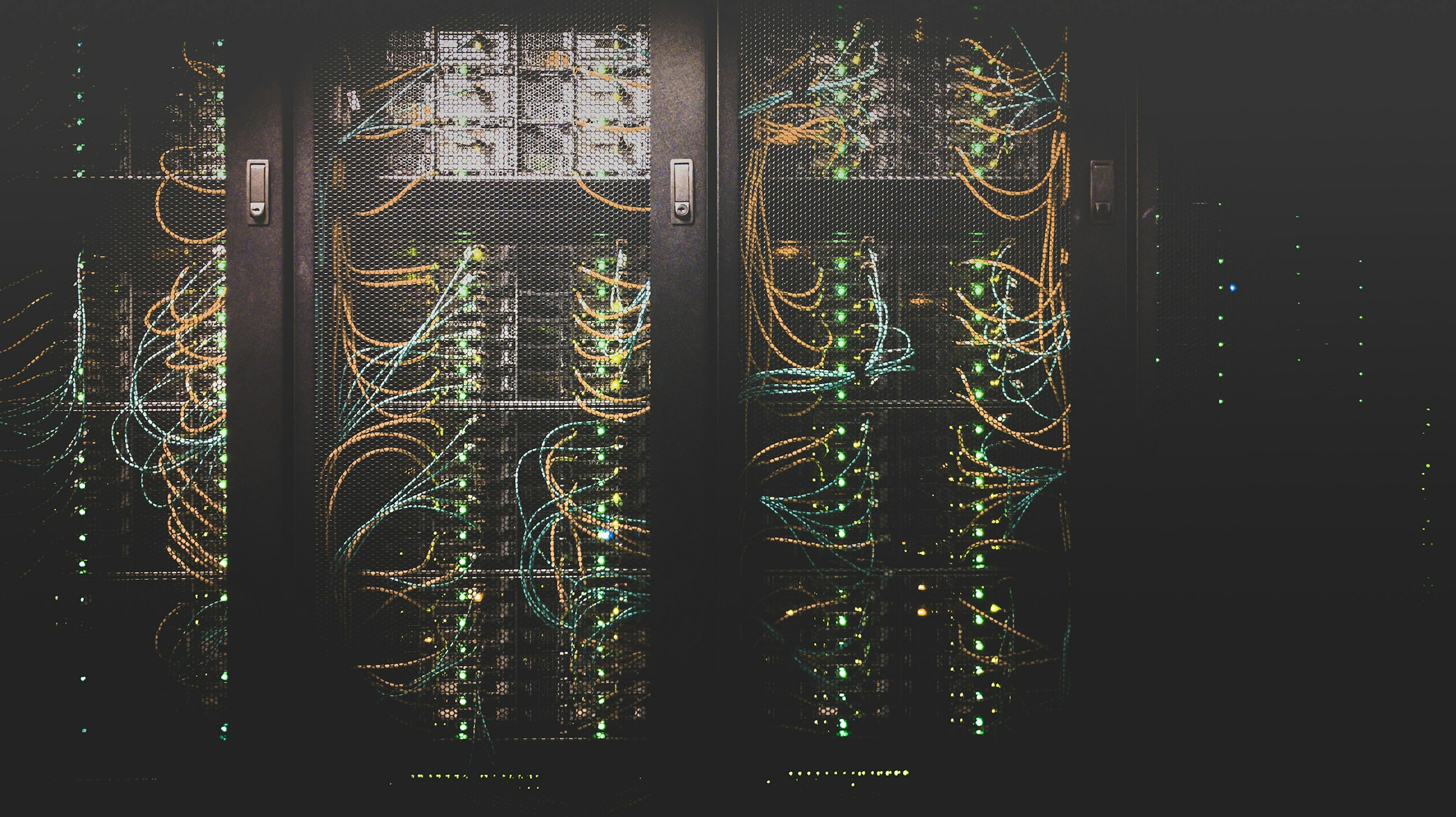 Data center server racks and network infrastructure